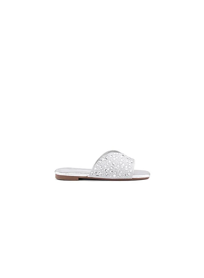 كابلي صنادل مسطحة مزينة للبنات